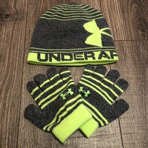 Under Armour Beanie and Glove Set